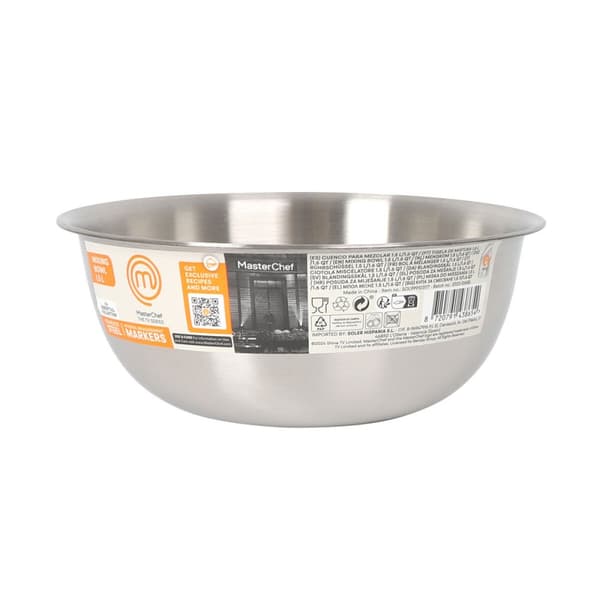 Skål MasterChef Rustfrit stål 1,2 L 19 x 7,5 cm (24 enheder)