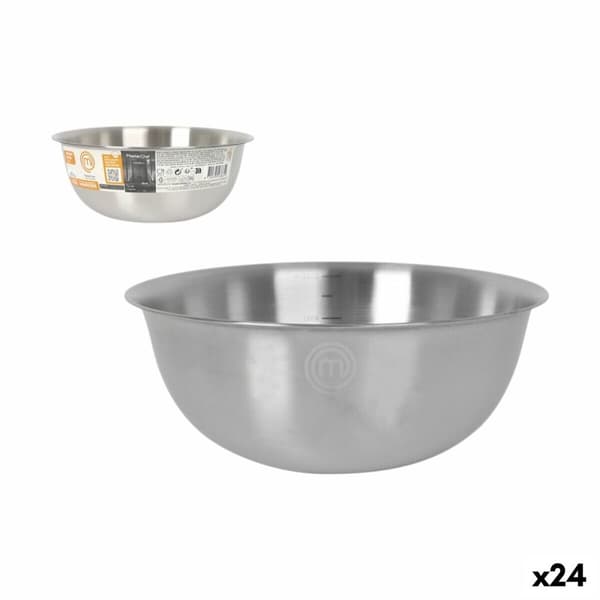 Skål MasterChef Rustfrit stål 3 L 24 x 10 cm (24 enheder)