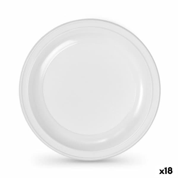 plade Algon Plastik 22 cm 22 x 22 x 1,5 cm 10 Dele (18 enheder)