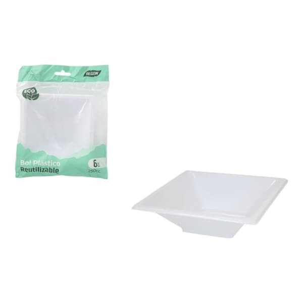 Tilltuggsset Algon Plast 250 ml 12 x 12 x 2 cm 6 Delar (36 antal)