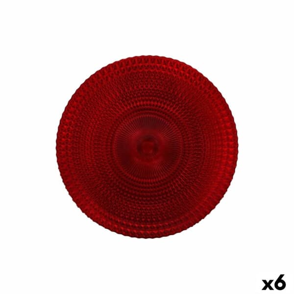 Litteä Lautanen Alfares Alfares Punainen Lasi Ø 31 cm (6 osaa)