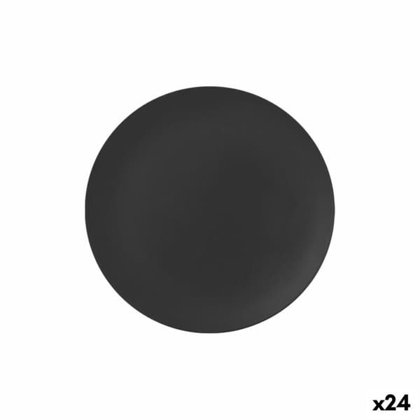Litteä Lautanen La Mediterránea Musta 25,5 cm (24 osaa)