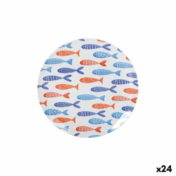 Platt skål La Mediterránea Fiskar 25,5 cm (24 antal)
