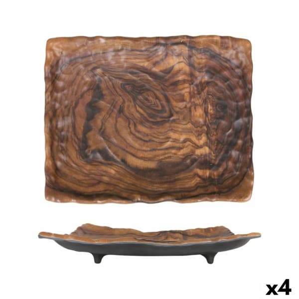 Snacksbricka Rektangulär 31 x 25 x 5 cm (4 antal)