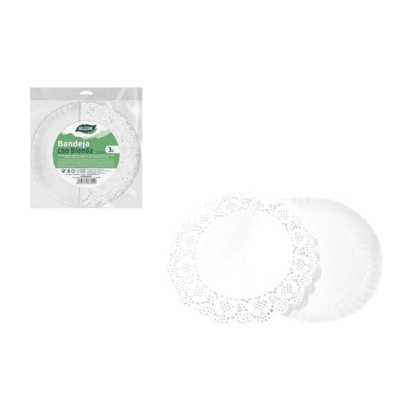 Set med matbrickor Algon Rund 20 cm 3 Delar (24 antal)