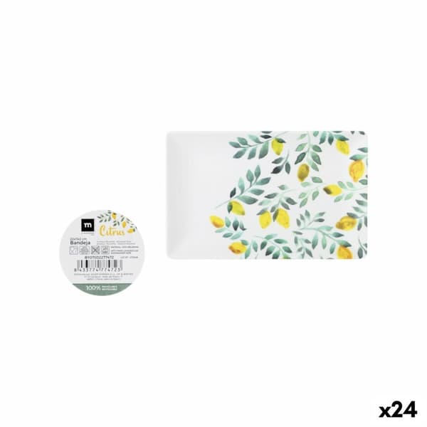 Snack bakke La Mediterránea Citron 20 x 13 x 2 cm (24 enheder)