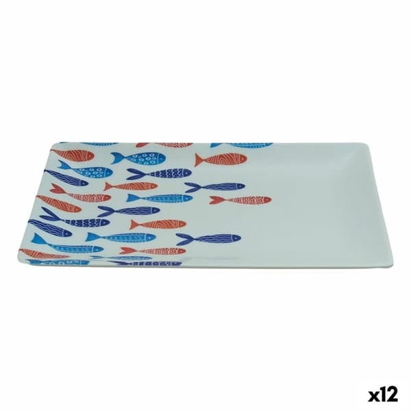 Snack bakke La Mediterránea Fisk 25 x 15 x 2 cm (12 enheder)