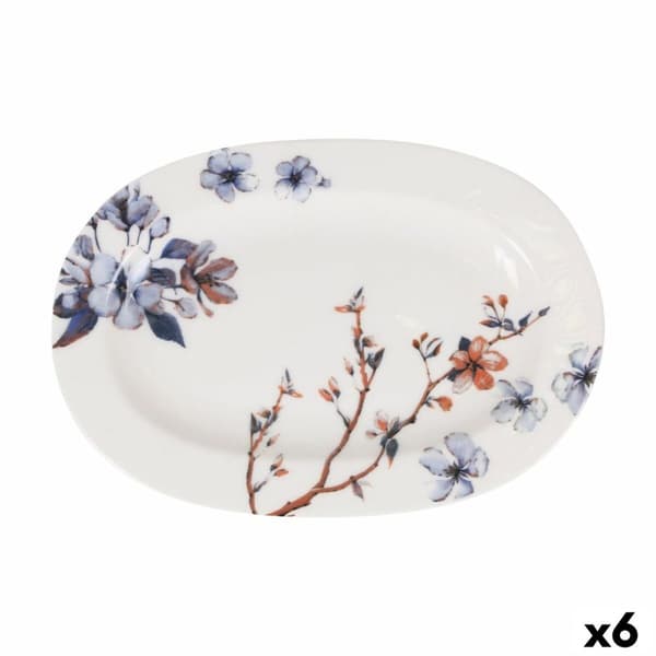Snack bakke Toscana Cvetlice Oval 27 x 7 x 1,5 cm (6 enheder)