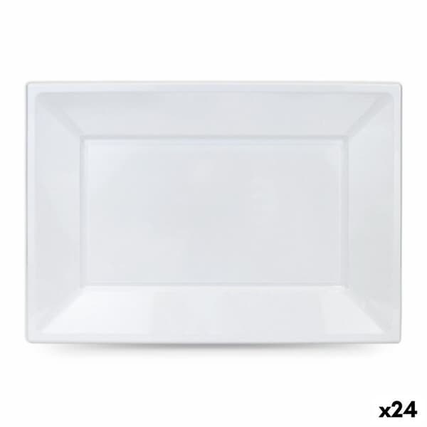 Tallriksset Algon Plast Rektangulär 33 x 23 cm 3 Delar (24 antal)