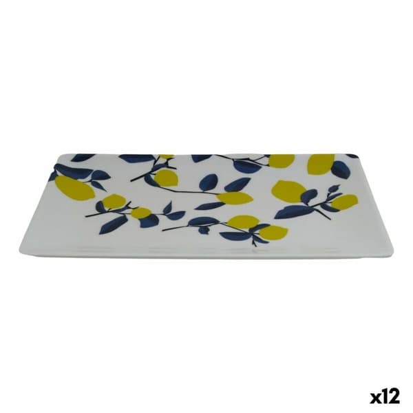 Snack bakke La Mediterránea Citron 25 x 15 x 2 cm (12 enheder)