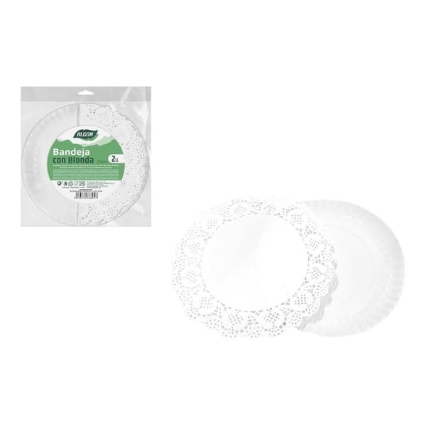 Madbakke-sæt Algon Cirkulær 25 cm 2 Dele (24 enheder)