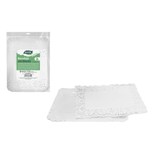 Madbakke-sæt Algon Rektangulær 22 x 28 cm 2 Dele (36 Enheder)