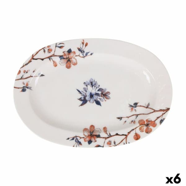 Snack bakke Toscana Cvetlice Oval 30 x 20 x 2 cm (6 enheder)