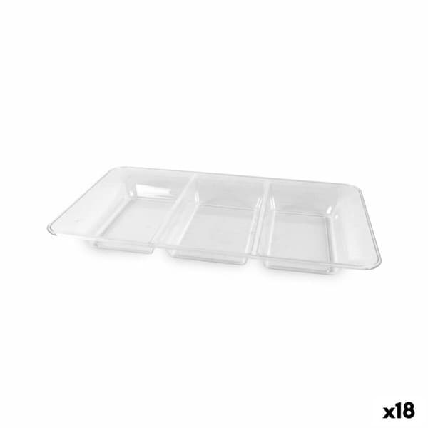 Snacksbrett Algon Rektangulær 36 x 23 cm (18 enheter)