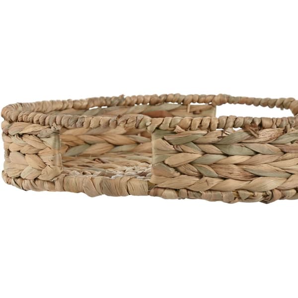 Uppsättning med Brickor Home ESPRIT Naturell Tropiskt 40 x 40 x 9 cm (2 antal)