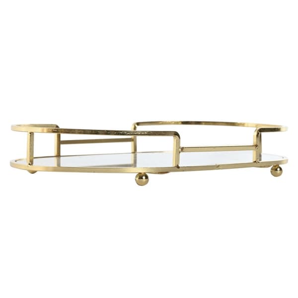 Uppsättning med Brickor Home ESPRIT Vit Gyllene Modern 31 x 17 x 5 cm (2 antal)