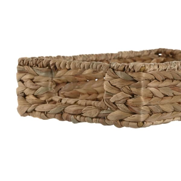 Uppsättning med Brickor Home ESPRIT Naturell Tropiskt 40 x 26 x 9 cm (2 antal)