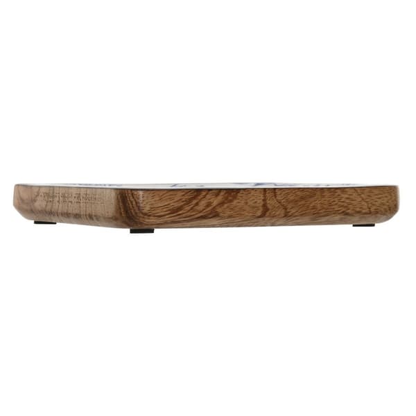 Sett med brett Home ESPRIT Blå Hvit Naturell Middelhavet 40 x 19 x 2,5 cm (2 enheter)