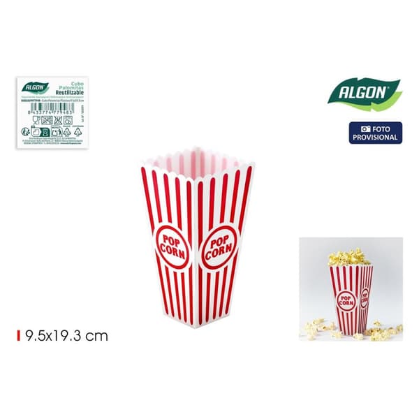 Serveringsskål till popcorn Algon 9,5 x 19,3 cm (24 antal)