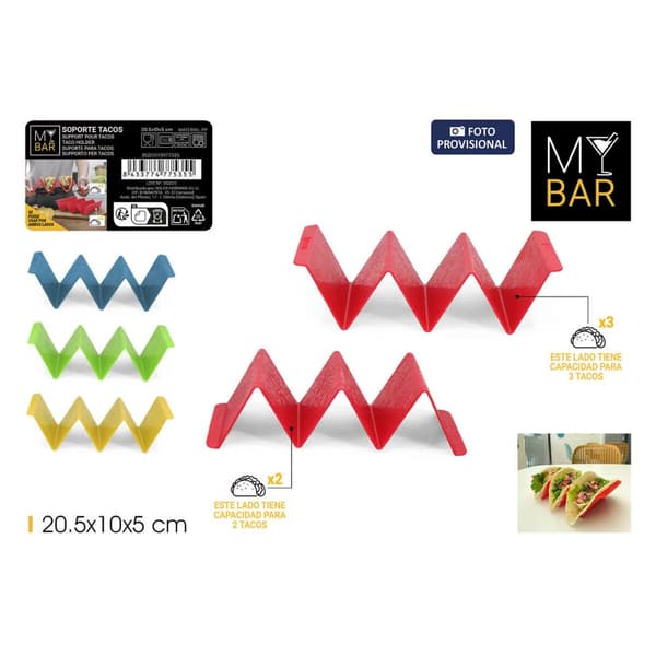 Taco holder My Bar Plast 20,5 x 10 x 5 cm (48 enheter)