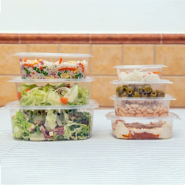 Bakker til genanvendelige fødevarer Algon OPS 150 ml 14,6 x 11,3 x 3 cm (6 Dele) (24 enheder)