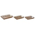 Pikkukuva 1 / 4: Tarjotinsetti Home ESPRIT Luonnollinen Trooppinen 44 x 32 x 6 cm (3 osaa)