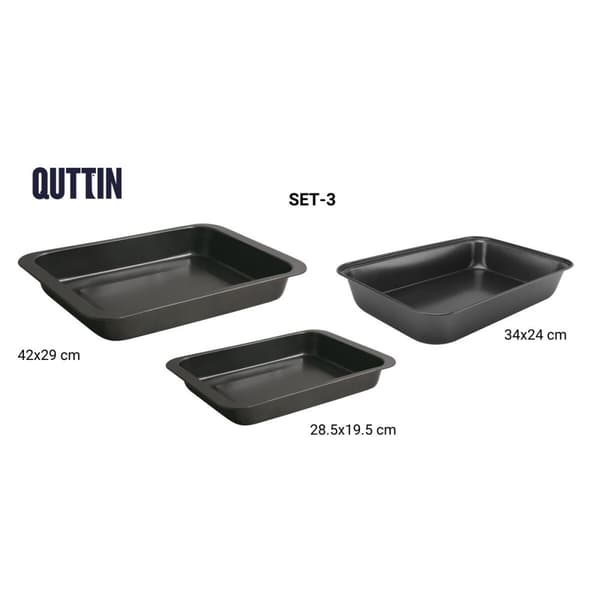 Bakkesæt Quttin 28,5 x 19,5 cm 34 x 24 cm 42 x 29 cm 3 Dele (6 enheder)