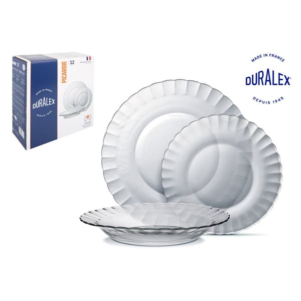 Matservis Duralex Picardie Transparent 12 Delar (2 antal)