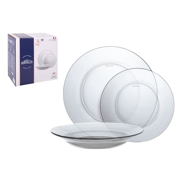 Matservis Duralex Lys Transparent 18 Delar (2 antal)
