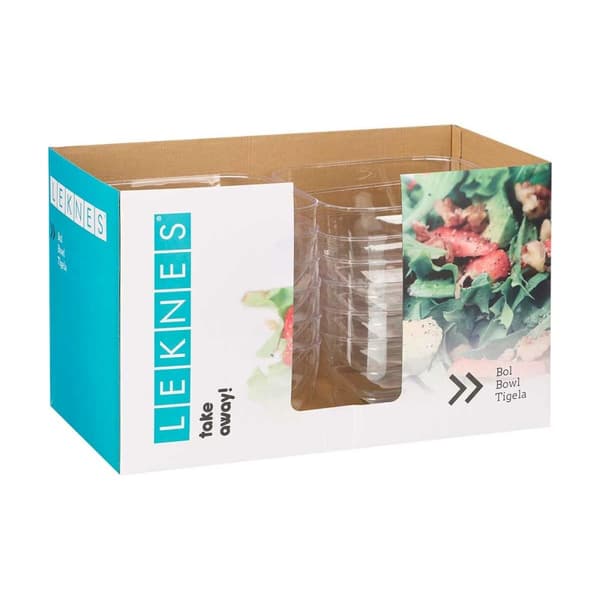 Tallriksset Leknes CK80688-1 Transparent Plast 5 L 25,5 x 12,3 x 25,5 cm (12 antal)