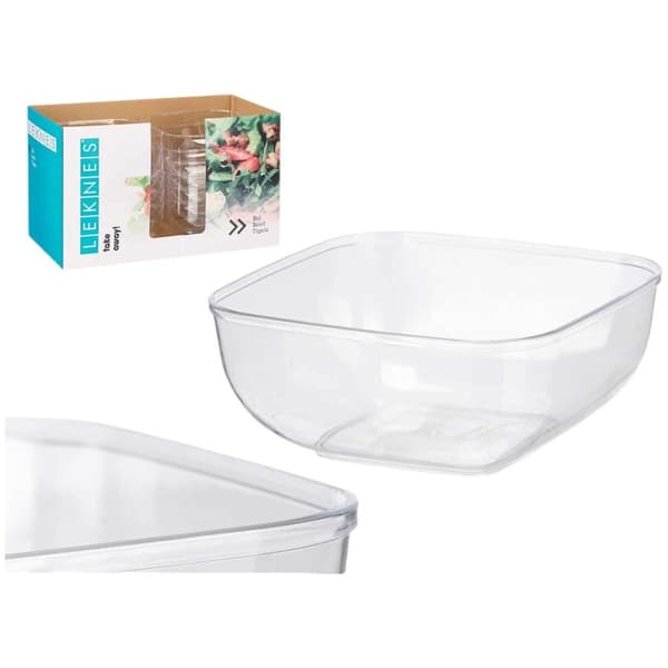 Tallriksset Leknes CK80688-1 Transparent Plast 5 L 25,5 x 12,3 x 25,5 cm (12 antal)
