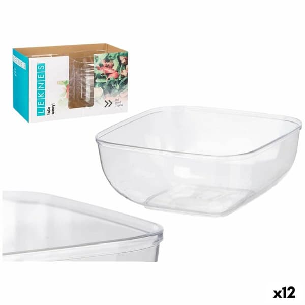Tallriksset Leknes CK80688-1 Transparent Plast 5 L 25,5 x 12,3 x 25,5 cm (12 antal)