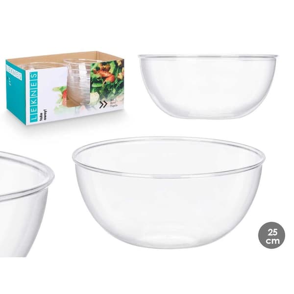 Tallriksset Leknes CK80678-1 Transparent Plast 25,5 x 12,5 x 25,5 cm (12 antal)