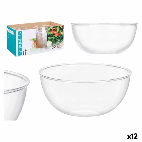 Tallriksset Leknes CK80678-1 Transparent Plast 25,5 x 12,5 x 25,5 cm (12 antal)