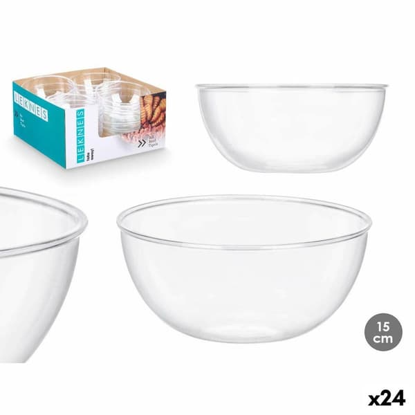 Skålset Leknes CK80678 Transparent Plast 700 ml 15,2 x 7 x 15,2 cm (24 antal)