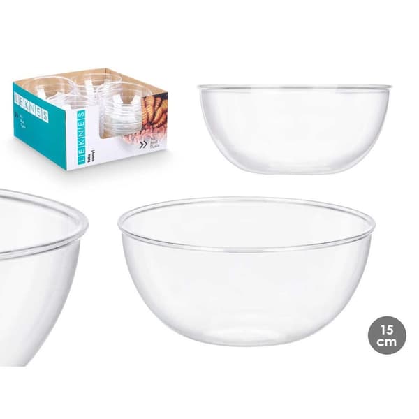 Skålset Leknes CK80678 Transparent Plast 700 ml 15,2 x 7 x 15,2 cm (24 antal)