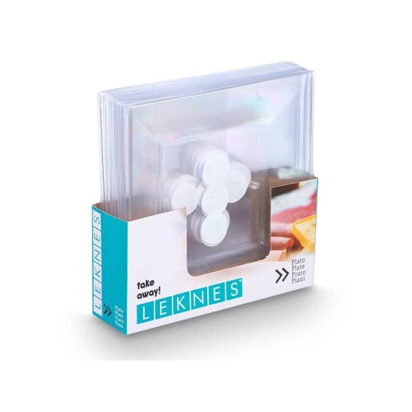 Tallriksset Leknes CK80668-1-T Transparent Plast 27,3 x 2,3 x 27,3 cm (24 antal)