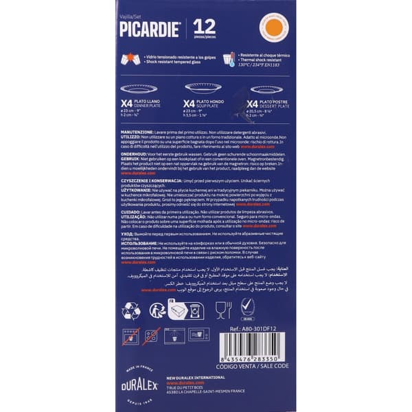 Matservis Duralex Picardie 12 Delar (2 antal)