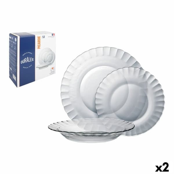 Matservis Duralex Picardie Transparent 12 Delar (2 antal)