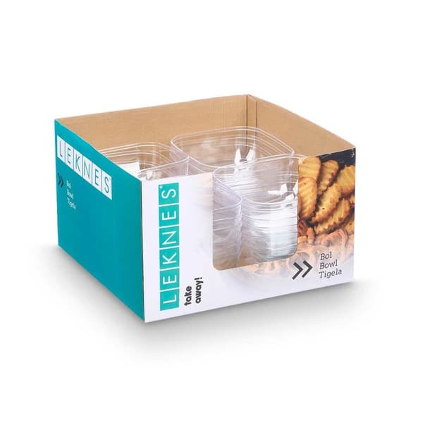 Skålset Leknes CK80688 Transparent Plast 800 ml 15,3 x 7 x 15,3 cm (24 antal)