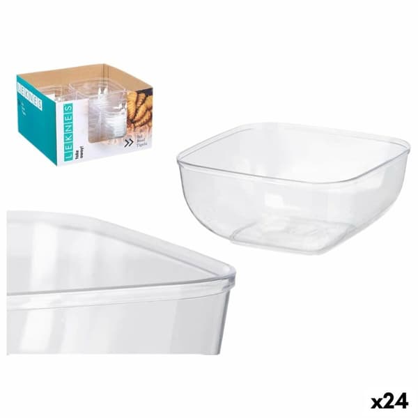 Skålset Leknes CK80688 Transparent Plast 800 ml 15,3 x 7 x 15,3 cm (24 antal)