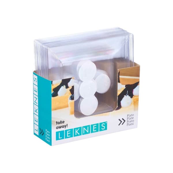 plade Leknes CK80668-2-T Gennemsigtig polystyren Plastik 20,3 x 1,5 x 20,3 cm (24 enheder)