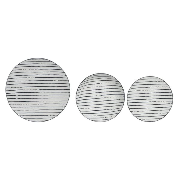 Spisestel Home ESPRIT Blå Porcelæn Striber Middelhavet 18 Dele