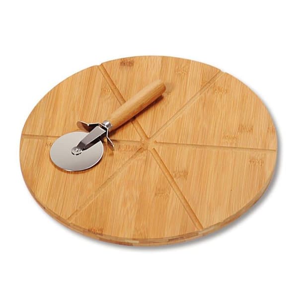 Kesper tallrik - 58465 - Bambu pizza tallrik med pizzahjul 32 cm Tjocklek 1 cm