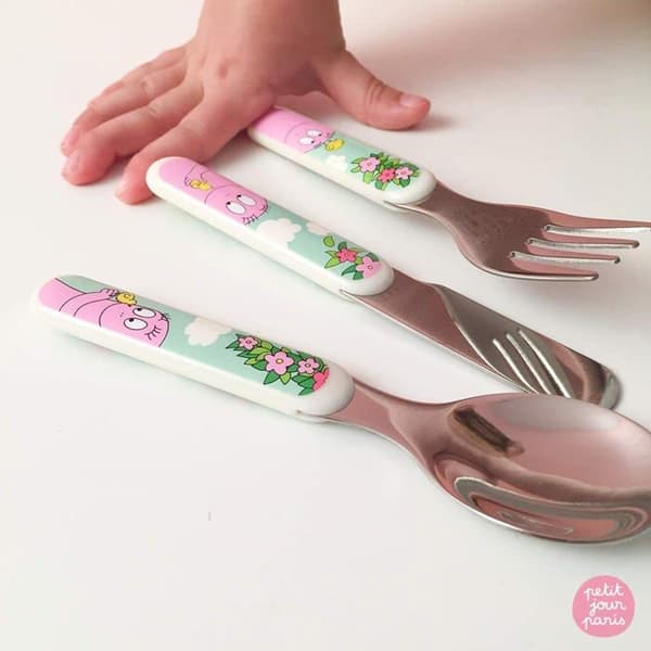 Set av 3 Barbapapa-bestick
