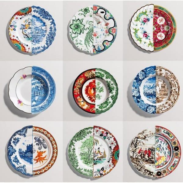 Djup tallrik - Seletti - Sofronia - Flerfärgad - Bone China porslin - Ø25,4 H.4.2