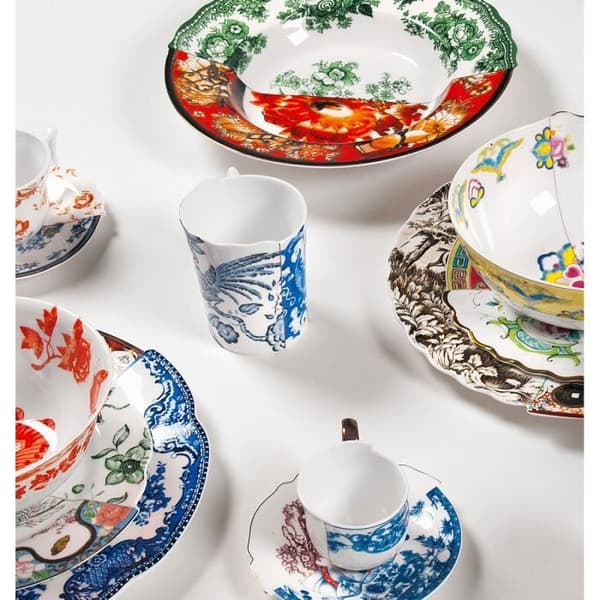 Djup tallrik - Seletti - Sofronia - Flerfärgad - Bone China porslin - Ø25,4 H.4.2