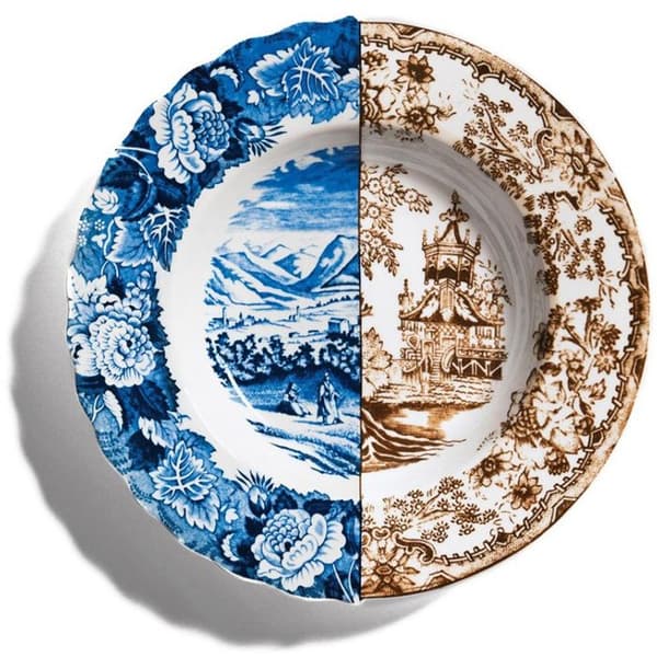 Djup tallrik - Seletti - Sofronia - Flerfärgad - Bone China porslin - Ø25,4 H.4.2
