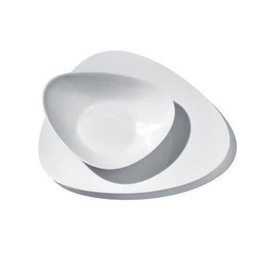 Alessi FM10/2 Colombina Collection djup tallrik i vitt porslin Set med 6 delar...