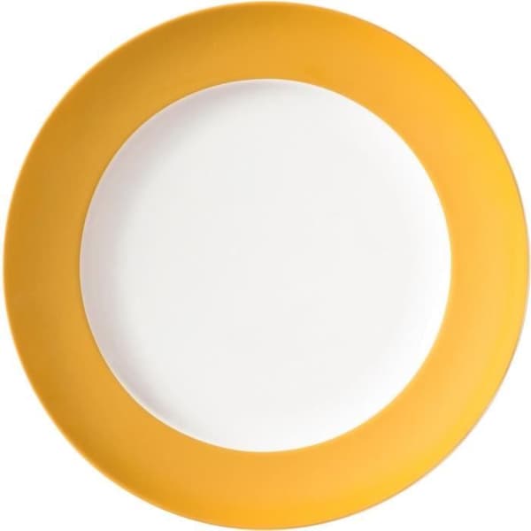 Assiett 22 cm Porcelin Thomas Sunny Day Serveringsfat Bordservice 10850-408502-10222 Vit/gul